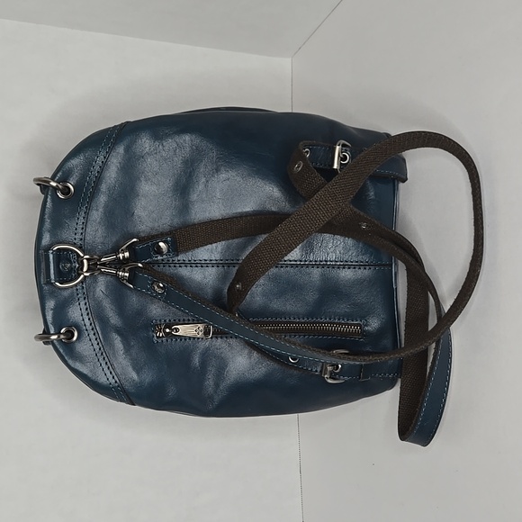 Patricia Nash Leather Backpack, Style P29833, Color Caribbean Blue - Picture 5 of 16